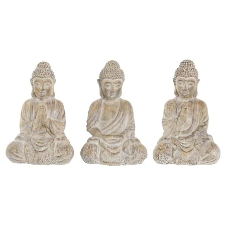 Figurine Décorative DKD Home Decor 30,5 x 24 x 45 cm Doré Marron Buda Oriental (3 Pièces) de DKD Home Decor, Objets de décora...