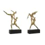 Figura Decorativa DKD Home Decor 21 x 5,5 x 25,5 cm Negro Dorado Gimnasta (2 Unidades) de DKD Home Decor, Adornos - Ref: S303...