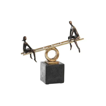 Figura Decorativa DKD Home Decor Preto Dourado Metal Resina Pessoas Moderno (27 x 9 x 27,5 cm) de DKD Home Decor, Adornos - R...