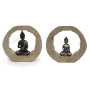 Decorative Figure DKD Home Decor Black Natural Buddha 20,5 x 6 x 18,5 cm (2 Units) by DKD Home Decor, Ornaments - Ref: S30396...