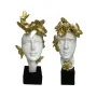 Figura Decorativa DKD Home Decor Branco Dourado Face 14 x 11 x 32 cm (2 Unidades) de DKD Home Decor, Adornos - Ref: S3039648,...