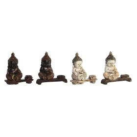 Figura Decorativa DKD Home Decor 22 x 8,2 x 23 cm Vermelho Bege Buda Oriental (4 Peças) de DKD Home Decor, Adornos - Ref: S30...