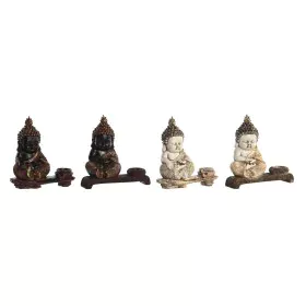 Figurine Décorative DKD Home Decor 22 x 8,2 x 23 cm Rouge Beige Buda Oriental (4 Pièces) de DKD Home Decor, Objets de décorat...