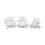 Figura Decorativa DKD Home Decor 18,5 x 13 x 17,8 cm Branco Rã (3 Unidades) de DKD Home Decor, Adornos - Ref: S3039675, Preço...