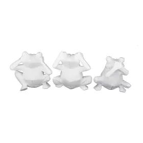 Figura Decorativa DKD Home Decor 18,5 x 13 x 17,8 cm Blanco Rana (3 Unidades) de DKD Home Decor, Adornos - Ref: S3039675, Pre...