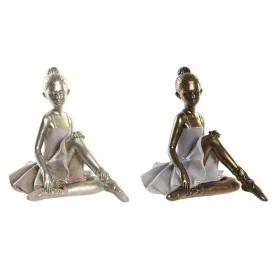 Figura Decorativa DKD Home Decor 19 x 13,5 x 17,5 cm Cor de Rosa Lilás Bailarina Ballet Romântico (2 Unidades) de DKD Home De...