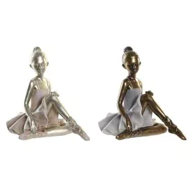 Figura Decorativa DKD Home Decor 19 x 13,5 x 17,5 cm Rosa Lila Bailarina Ballet Romántico (2 Unidades) de DKD Home Decor, Ado...