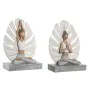 Figura Decorativa DKD Home Decor 16 x 7,5 x 21 cm Cinzento Branco Yoga (2 Unidades) de DKD Home Decor, Adornos - Ref: S303968...