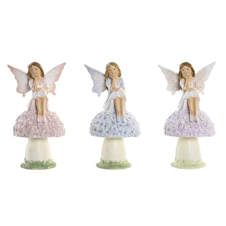 Decorative Figure DKD Home Decor Blue Pink Lilac Fairy 9,5 x 8 x 17 cm (3 Pieces) by DKD Home Decor, Ornaments - Ref: S303968...