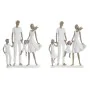 Figura Decorativa DKD Home Decor 20,5 x 7,5 x 24,5 cm 20,5 x 6,5 x 24,5 cm Cinzento Branco Família (2 Unidades) de DKD Home D...