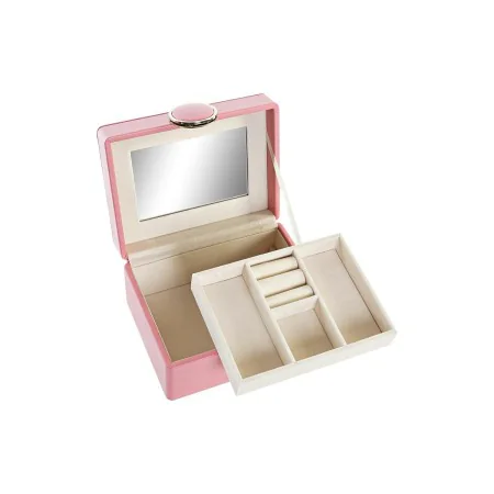 Jewelry box DKD Home Decor 23 x 17 x 10 cm Pink Polyurethane MDF Wood by DKD Home Decor, Wardrobe Jewellery Organisers - Ref:...