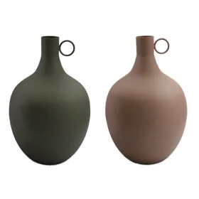 Vase DKD Home Decor 23 x 23 x 38,5 cm Aluminium (2 Units) by DKD Home Decor, Vases - Ref: S3039908, Price: 91,54 €, Discount: %