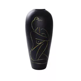 Vase DKD Home Decor Lady Black Resin Modern (34 x 34 x 73,5 cm) by DKD Home Decor, Vases - Ref: S3039964, Price: 163,51 €, Di...