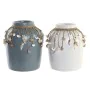 Vase DKD Home Decor Blue White Bamboo Shells 20 x 20 x 26 cm (2 Units) by DKD Home Decor, Vases - Ref: S3039967, Price: 56,62...