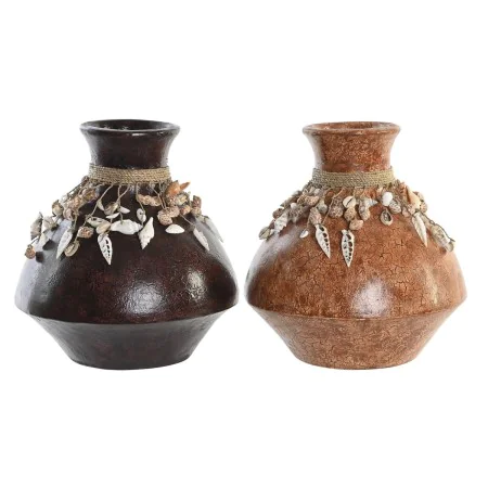 Vase DKD Home Decor Multicouleur Bambou Coquillages 30 x 30 x 32 cm (2 Unités) de DKD Home Decor, Vases - Réf : S3039969, Pri...