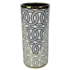 Vaso DKD Home Decor Porcellana Dorato Bianco Orientale 13 x 13 x 36 cm di DKD Home Decor, Vasi - Rif: S3039999, Prezzo: 31,58...