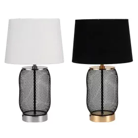 Desk lamp DKD Home Decor Silver Black Golden Metal White 220 V 50 W 28 x 28 x 47 cm (2 Units) by DKD Home Decor, Bedside and ...