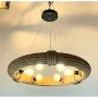 Lampadario DKD Home Decor Marrone Corda (51 x 51 x 10 cm) (47 X 47 X 10 CM) di DKD Home Decor, Plafoniere - Rif: S3040022, Pr...