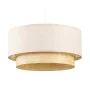 Ceiling Light DKD Home Decor Polyester White Light brown Bamboo 50 W (50 x 50 x 25 cm) by DKD Home Decor, Ceiling Lights - Re...