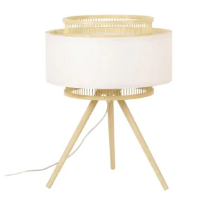 Desk lamp DKD Home Decor Brown Polyester White Bamboo (36 x 36 x 48 cm) by DKD Home Decor, Bedside and Table Lamps - Ref: S30...