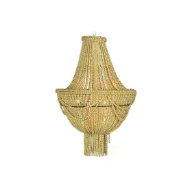 Lampadario DKD Home Decor Giallo Marrone Metallo Legno MDF 40 W 50 x 50 x 73 cm di DKD Home Decor, Plafoniere - Rif: S3040202...