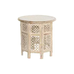 Side table DKD Home Decor White Brown Mango wood 53 x 53 x 53 cm by DKD Home Decor, Tables - Ref: S3040252, Price: 100,58 €, ...