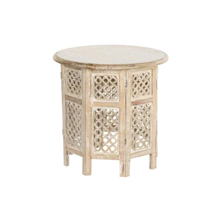 Table d'appoint DKD Home Decor Blanc Marron Bois de manguier 53 x 53 x 53 cm de DKD Home Decor, Tables - Réf : S3040252, Prix...