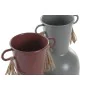 Vaso DKD Home Decor 14 x 13 x 24 cm Cinzento Metal Terracota (2 Unidades) de DKD Home Decor, Jarrões - Ref: S3040288, Preço: ...