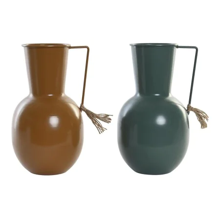 Vase DKD Home Decor 14.5 x 13 x 24 cm Métal Orange Vert Moutarde (2 Unités) de DKD Home Decor, Vases - Réf : S3040289, Prix :...