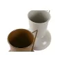 Vaso DKD Home Decor 13 x 12.5 x 17 cm Bege Metal Laranja Mostarda (2 Unidades) de DKD Home Decor, Jarrões - Ref: S3040290, Pr...