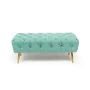 Banqueta DKD Home Decor Verde Dourado Metal 103 x 46 x 42 cm de DKD Home Decor, Cadeiras - Ref: S3040339, Preço: 108,33 €, De...