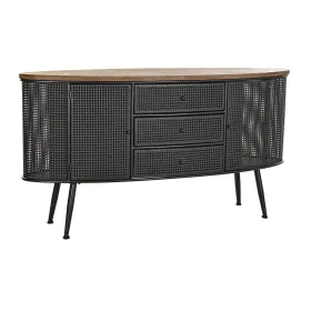 Aparador DKD Home Decor 145,5 x 45 x 76 cm Abeto Negro Metal Marrón de DKD Home Decor, Armarios y aparadores - Ref: S3040343,...