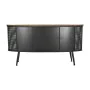 Sideboard DKD Home Decor 145,5 x 45 x 76 cm Fir Black Metal Brown by DKD Home Decor, Sideboards - Ref: S3040343, Price: 386,1...