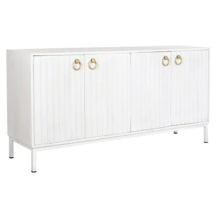 Aparador DKD Home Decor Metal Blanco Madera de mango (152 x 40 x 77 cm) de DKD Home Decor, Armarios y aparadores - Ref: S3040...