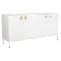 Aparador DKD Home Decor Metal Branco Madeira de mangueira (152 x 40 x 77 cm) de DKD Home Decor, Armários e aparadores - Ref: ...