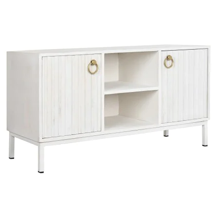 TV furniture DKD Home Decor Golden Metal White Mango wood 120 x 40 x 60 cm by DKD Home Decor, TV tables and stands - Ref: S30...