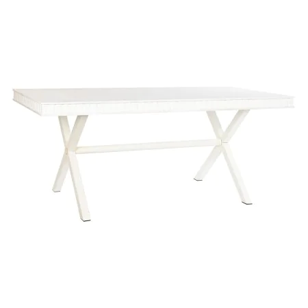 Tavolo da Pranzo DKD Home Decor Bianco Metallo Legno di mango 180 x 90 x 76 cm di DKD Home Decor, Tavoli da sala da pranzo - ...