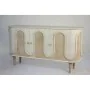 Mesa de Jantar DKD Home Decor Branco Dourado Latão Madeira de mangueira 180 x 90 x 76 cm de DKD Home Decor, Jogos de móveis -...