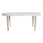 Table de Salle à Manger DKD Home Decor Blanc Doré Laiton Bois de manguier 180 x 90 x 76 cm de DKD Home Decor, Tables - Réf : ...