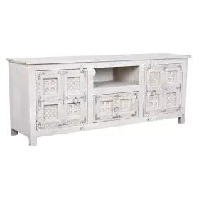 TV furniture DKD Home Decor White Wood Mango wood 151 x 40 x 60 cm by DKD Home Decor, TV tables and stands - Ref: S3040387, P...