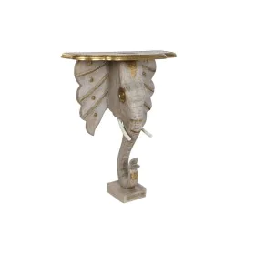 Console DKD Home Decor Elephant White Grey Golden Brass Mango wood 80 x 30 x 96 cm by DKD Home Decor, Tables - Ref: S3040389,...