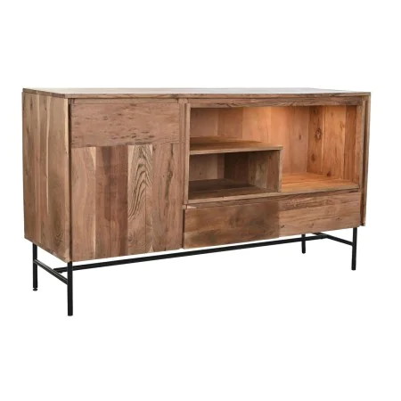 Buffet DKD Home Decor 142 x 40 x 81 cm Noir Métal Marron Acacia de DKD Home Decor, Buffets, crédences et vaisseliers - Réf : ...