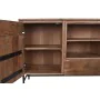 Credenza DKD Home Decor 142 x 40 x 81 cm Nero Metallo Marrone Acacia di DKD Home Decor, Credenze e buffet - Rif: S3040412, Pr...