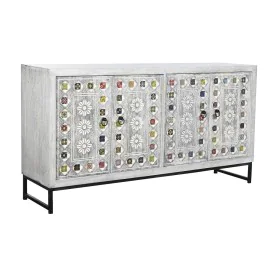 Credenza DKD Home Decor Ceramica Grigio Bianco Legno di mango (150 x 38 x 80 cm) di DKD Home Decor, Credenze e buffet - Rif: ...