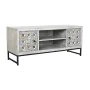 Mueble de TV DKD Home Decor Blanco Beige Gris Multicolor Cerámica Madera de mango 130 x 40 x 56 cm de DKD Home Decor, Mesas y...