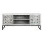 Meubles de télévision DKD Home Decor Blanc Beige Gris Multicouleur Céramique Bois de manguier 130 x 40 x 56 cm de DKD Home De...