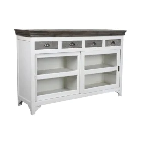 Aparador DKD Home Decor 165 x 45,7 x 105,4 cm Cristal Gris Blanco Marrón oscuro Madera de mango de DKD Home Decor, Armarios y...