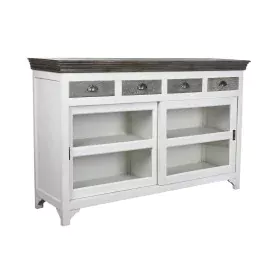 Buffet DKD Home Decor 165 x 45,7 x 105,4 cm Verre Gris Blanc Brun foncé Bois de manguier de DKD Home Decor, Buffets, crédence...