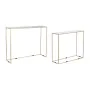 Conjunto de 2 mesas DKD Home Decor Branco Preto Dourado 100 x 28 x 80 cm de DKD Home Decor, Jogos de móveis - Ref: S3040440, ...