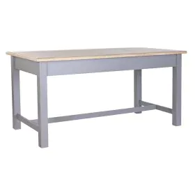 Dining Table DKD Home Decor Grey Natural Wood Paolownia wood MDF Wood 161.5 x 81.5 x 78 cm 161,5 x 81,5 x 78 cm by DKD Home D...